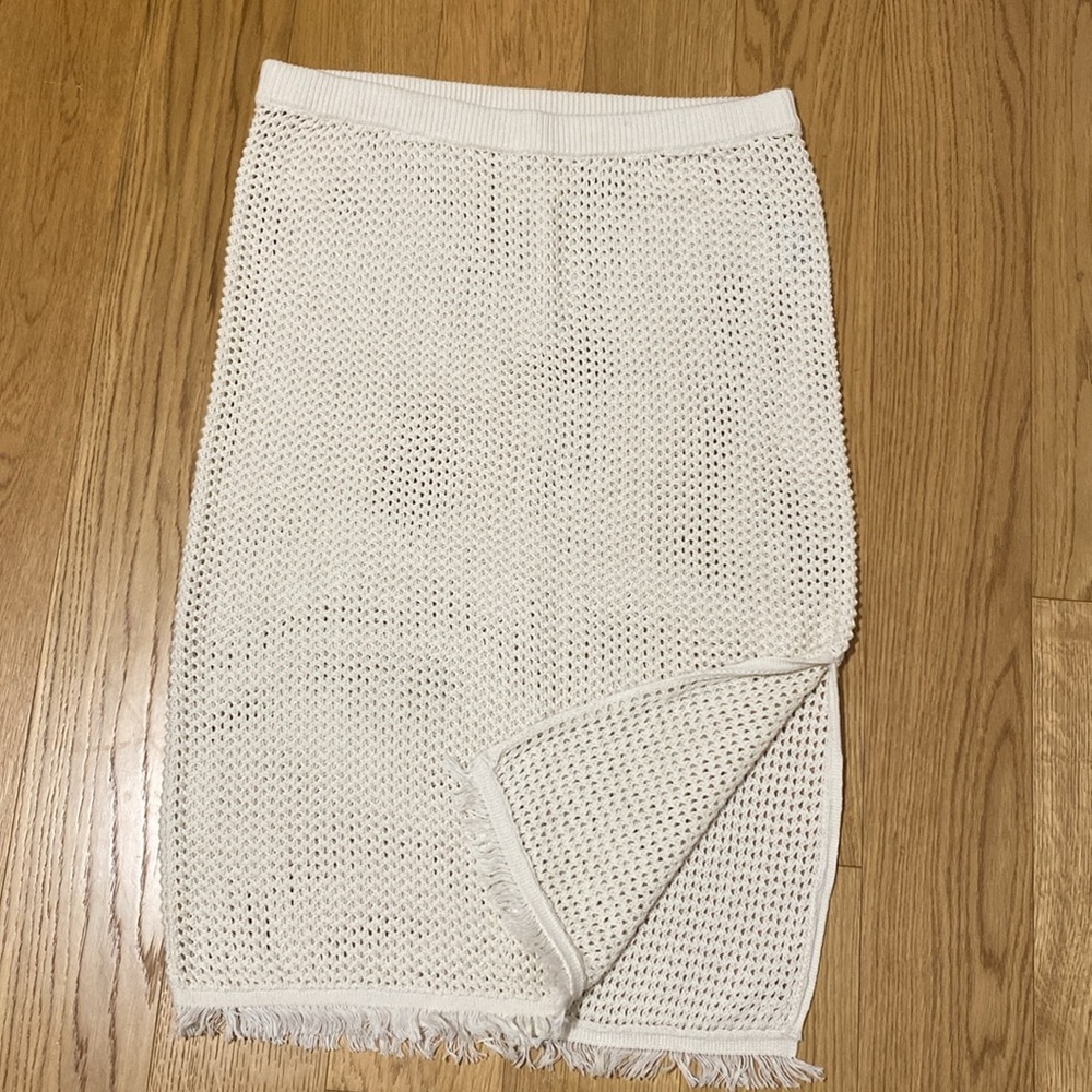 Old Navy Long Bathing Suit Cover Up Skirt with Crochet Costume Cover Style - Picture 2 of 4